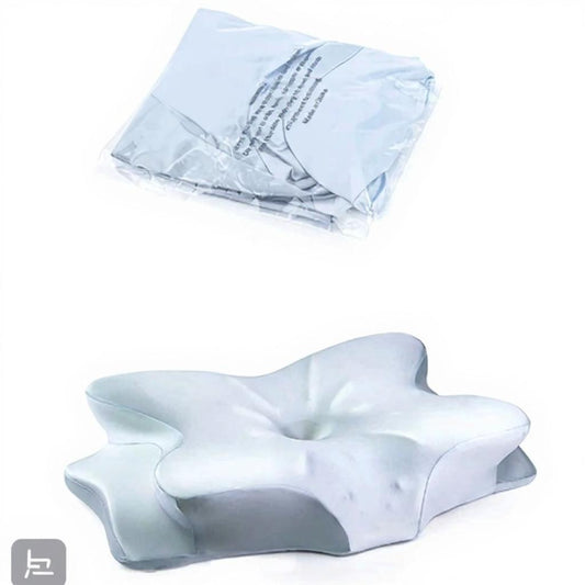 ****Case Only(Removable)****1pc Memory Foam Cervical Pillow Neck Protection Slow Rebound Memory Pillow Butterfly Shaped Cervical Neck Sleep care healthy